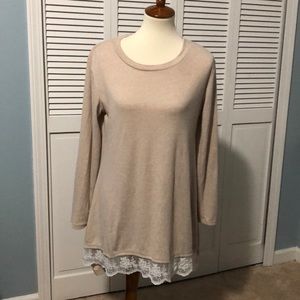 Lace bottom shirt